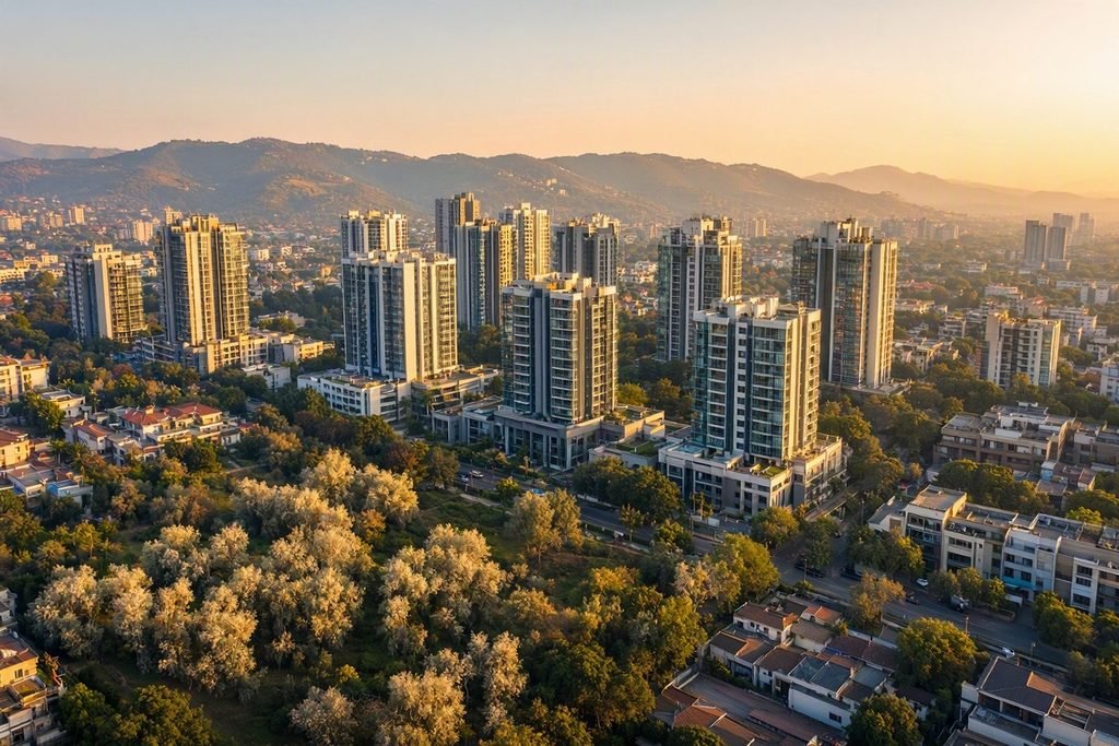 Pune rental market 2026 - Pune city skyline with residential areas