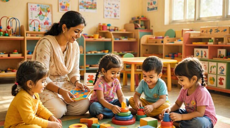 Jr KG admission Pune 2027 - young children in a Jr. KG classroom at a Pune school