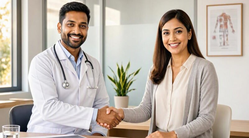 Best hospitals in Pune 2026 - Indian doctor greeting patient at a modern hospital
