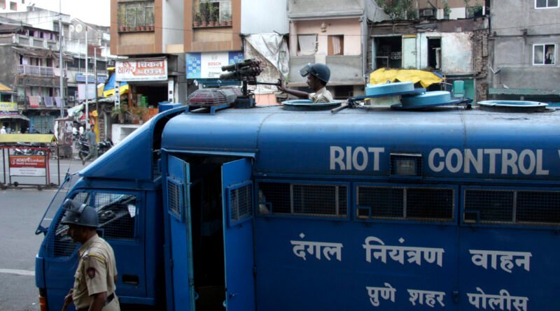 Pune Ganeshotsav Safety - Pune city police riot control vehicle deployed for festival security