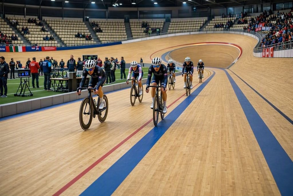 Pune 2032 UCI Cyclists racing during the 2026 Bajaj Pune Grand Tour, India's first UCI 2.2 multi-stage road race covering 437 km