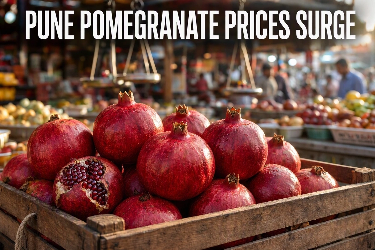Pune’s Fruit Markets Under Pressure: Why Pomegranate Prices Are Surging Before Diwali