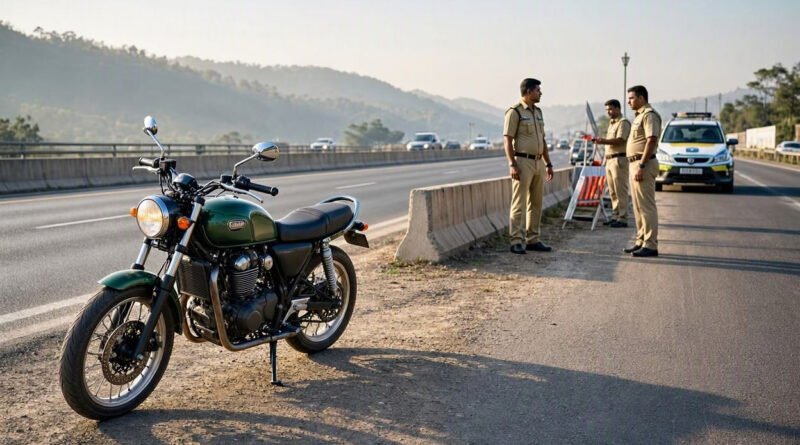 MSF Personnel Arrested Khandala: Motorcycle stopped near Khandala exit on Mumbai-Pune highway