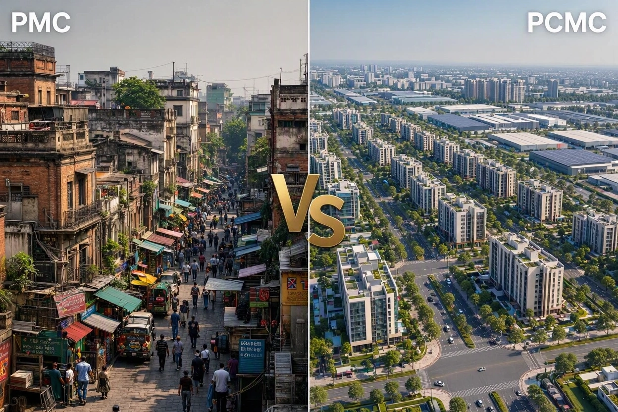 The PMC vs. PCMC Divide: Civic Amenities, Water Supply, and Property Taxes Compared