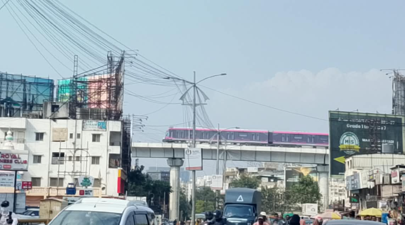 Hinjewadi-Shivajinagar Metro latest update showing the newly constructed station infrastructure.
